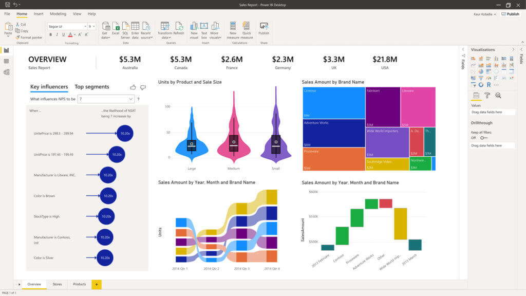 A screenshot of Power BI, part of the Microsoft Power Platform