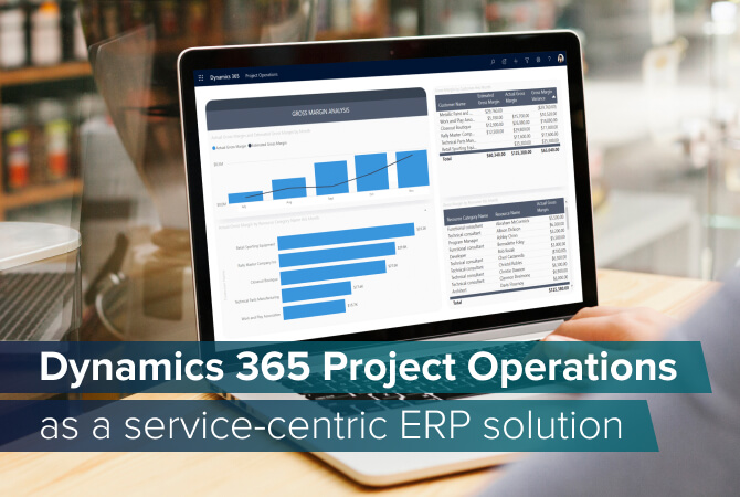 Dynamics 365 Project Operations extended into an ERP system