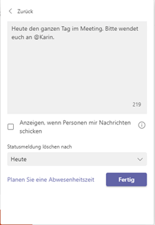 Screenshot Statusmeldung_DE