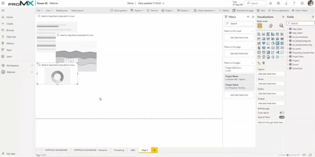 Power BI visual options