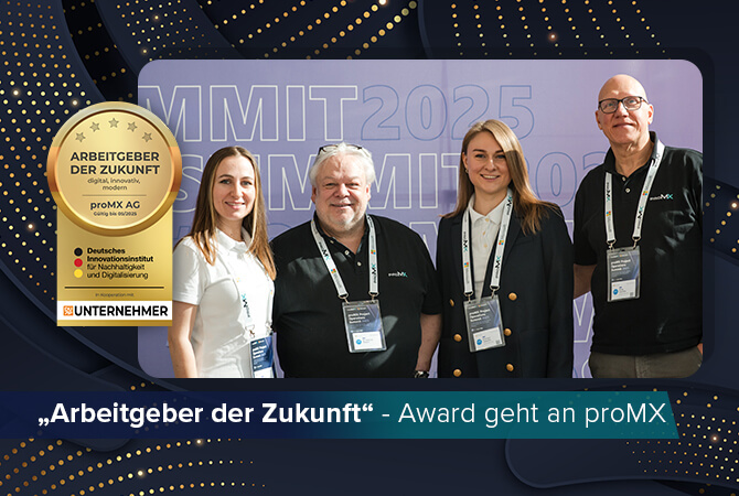 Zukunft im Blick: proMX erhält erneut Auszeichnung als Top-Arbeitgeber